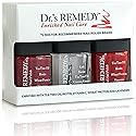 Dr’s Remedy 3 Pack Nail Polish Kit, TOTAL Two-in-One Glaze/BALANCE Brick Red/REMEDY Red - Non Toxic and Organic All Natural Enriched Nail Strengthener