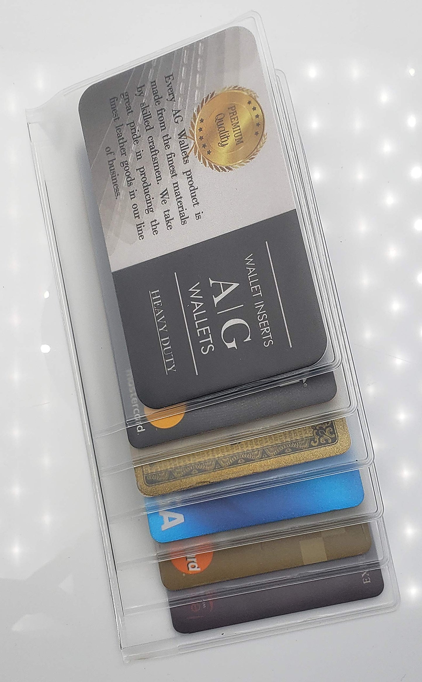 ag wallets Unisex Vinyl Set of 2 Clear Premium Quality Wallet Insert from (Checkbook 6 Page)