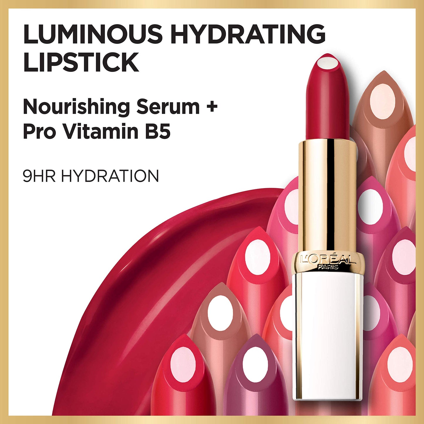 L’Oréal Paris Age Perfect Luminous Hydrating Lipstick, Sublime Red, 0.13 Ounce