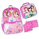 Disney Princess 16” Backpack for Girls 5 Piece School Lunch Box Set