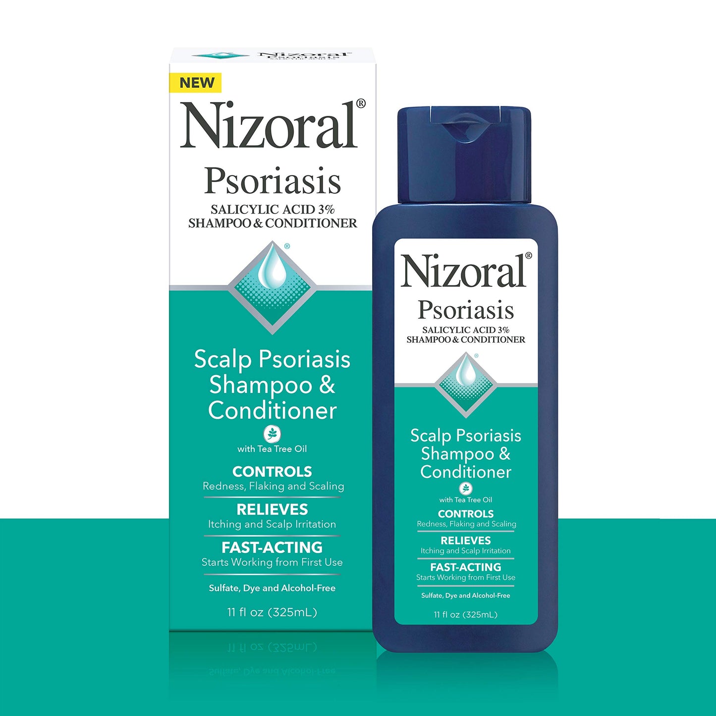 Nizoral Psoriasis Shampoo & Conditioner, 11 Oz, Gentle Scalp Treatment, Relieves Itching and Flaking, Redness and Scaling Effective Scalp Psoriasis Beauty and Personal Care Nizoral