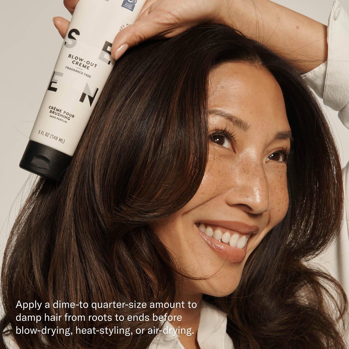 SEEN Blow-Out Creme, Fragrance Free - Non-Comedogenic & Blow Out Hair Cream- Reduces Frizz- Heat Protectant- Safe for Sensitive, Eczema & Acne Prone