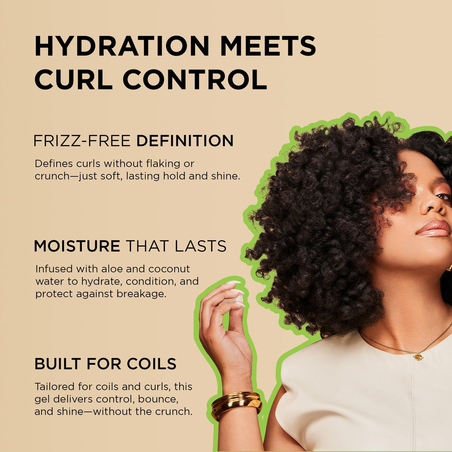 African Pride Moisture Miracle Hydrate & Hold Curl Defining Gel for Curly & Coily Hair, Controls Frizz, Hydrates, Defines Coils & Curls, No Flakes