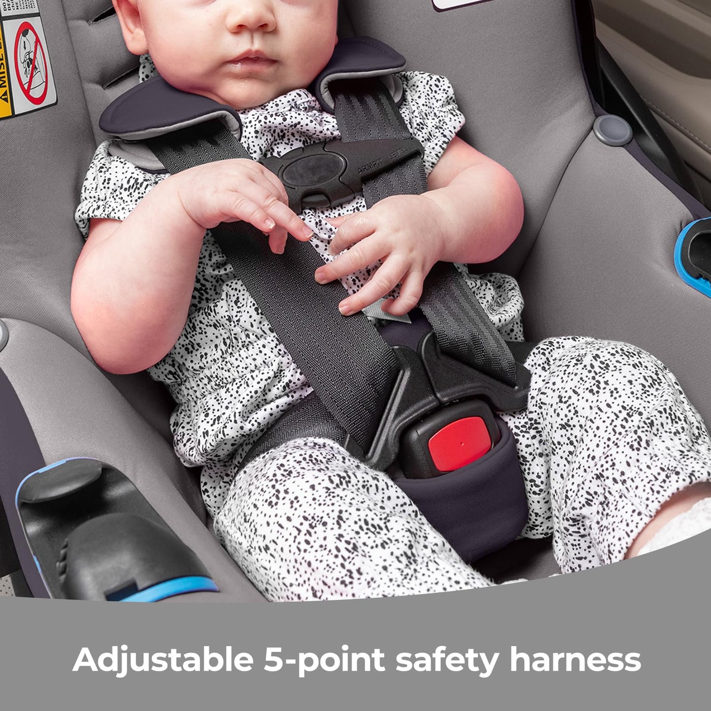 Diono LiteClik30 RXT SafePlus Infant Car Seat and Base, Rear-Facing for Infants 4-30lbs, SafePlus Engineering, with Infant Insert, UPF 50+ Sunshade…