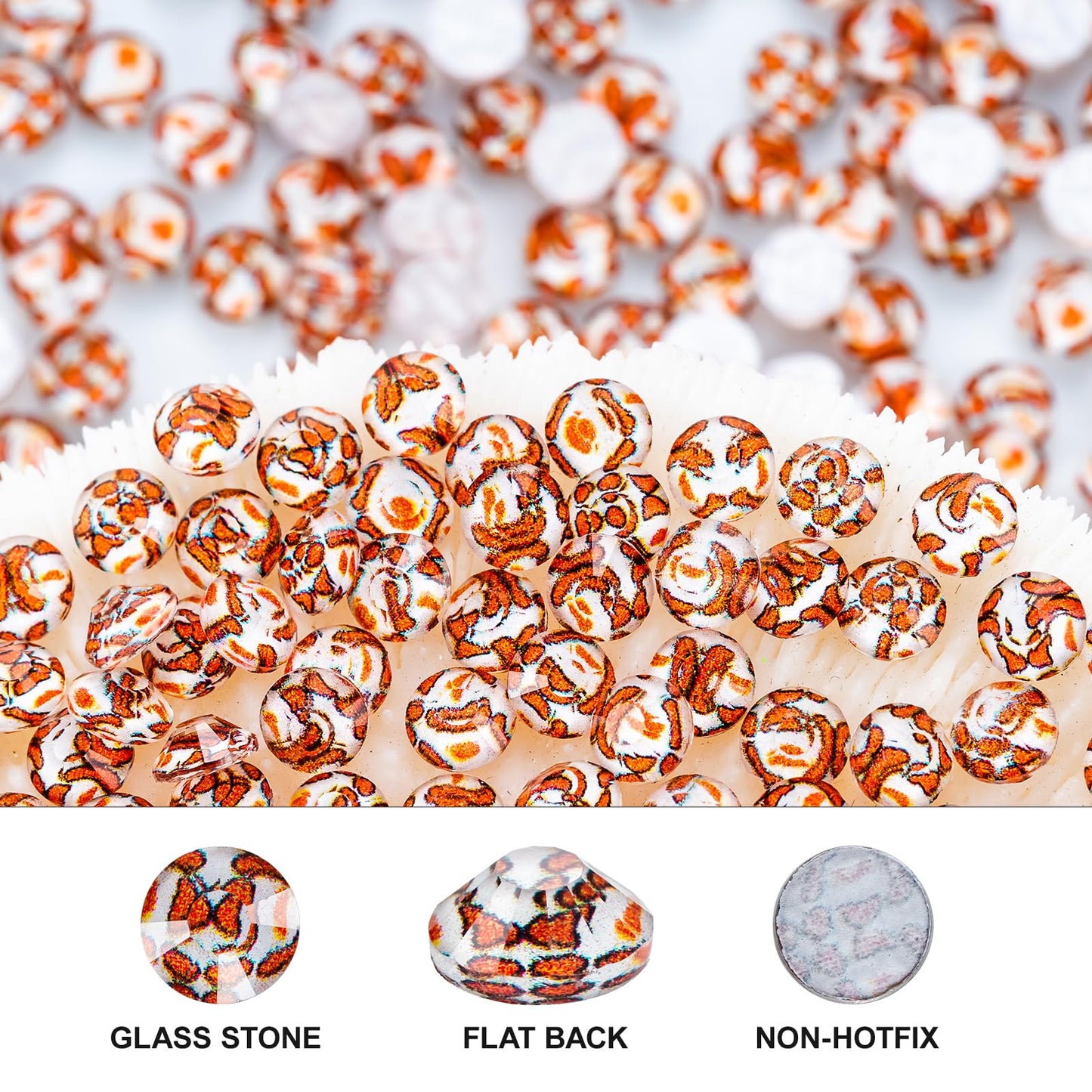 Novani 3000 Pieces Rhinestones Flat Back Crystal Leopard Round Glass Gems for Nail Art DIY Crafts,SS20,4.6-4.8mm Beauty and Personal Care novani