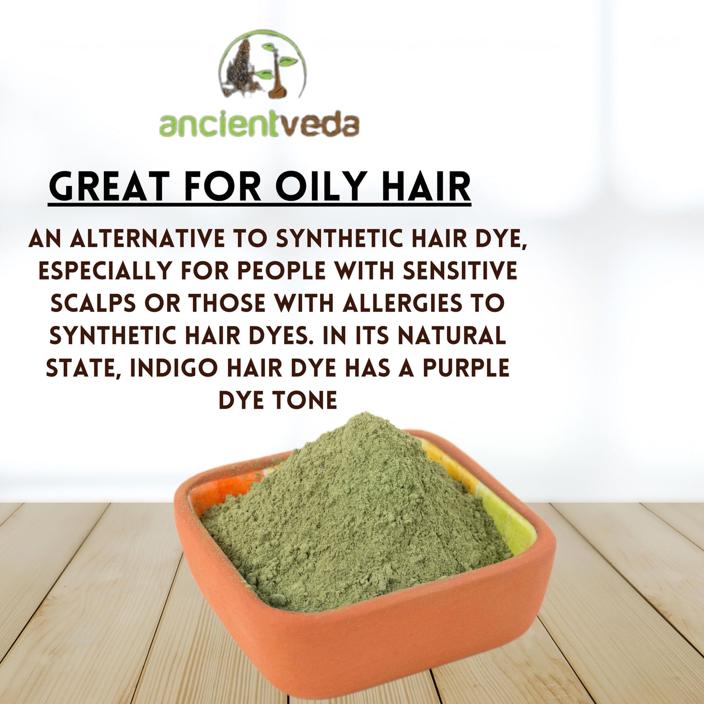 ANCIENT VEDA Natural Hair Powders | Non-GMO & Gluten Free | 100% Antioxidants Organic Hair Growth Treatment | Reduce the Appearance Hair Cleansing |