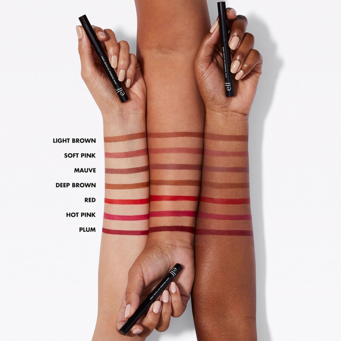 e.l.f. Love Triangle Lip Filler Liner, 2-in-1 Lipliner Pencil For Sculpting & Filling, Long-Lasting Intense Color, Vegan & Cruelty-Free, Plum