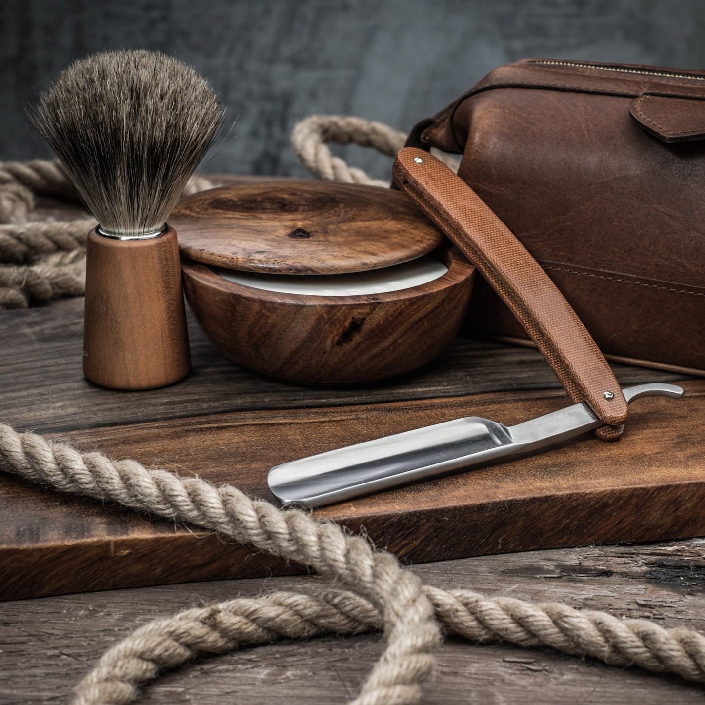 G.B.S Wooden Handle Straight Edge Stainless Steel Barber Shaving Straight Razor, Handmade, Extra Sharp With Leather Razor Travel Case Beauty and Personal Care G.B.S