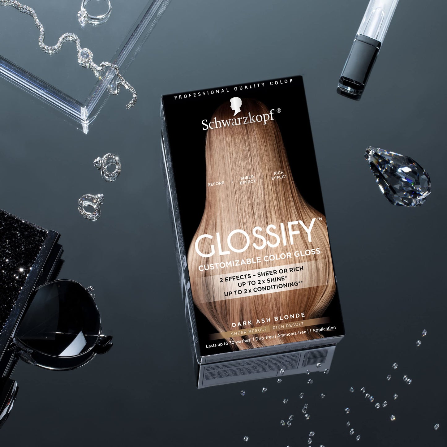 Schwarzkopf Glossify Customizable Color Gloss, Dark Ash Blonde