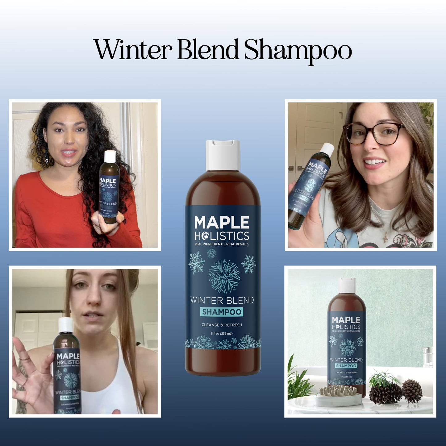 Sulfate Free Hard Water Shampoo - Deep Clarifying Shampoo for Build Up of Product and Minerals with Five Cleansing Mint Essential Oils