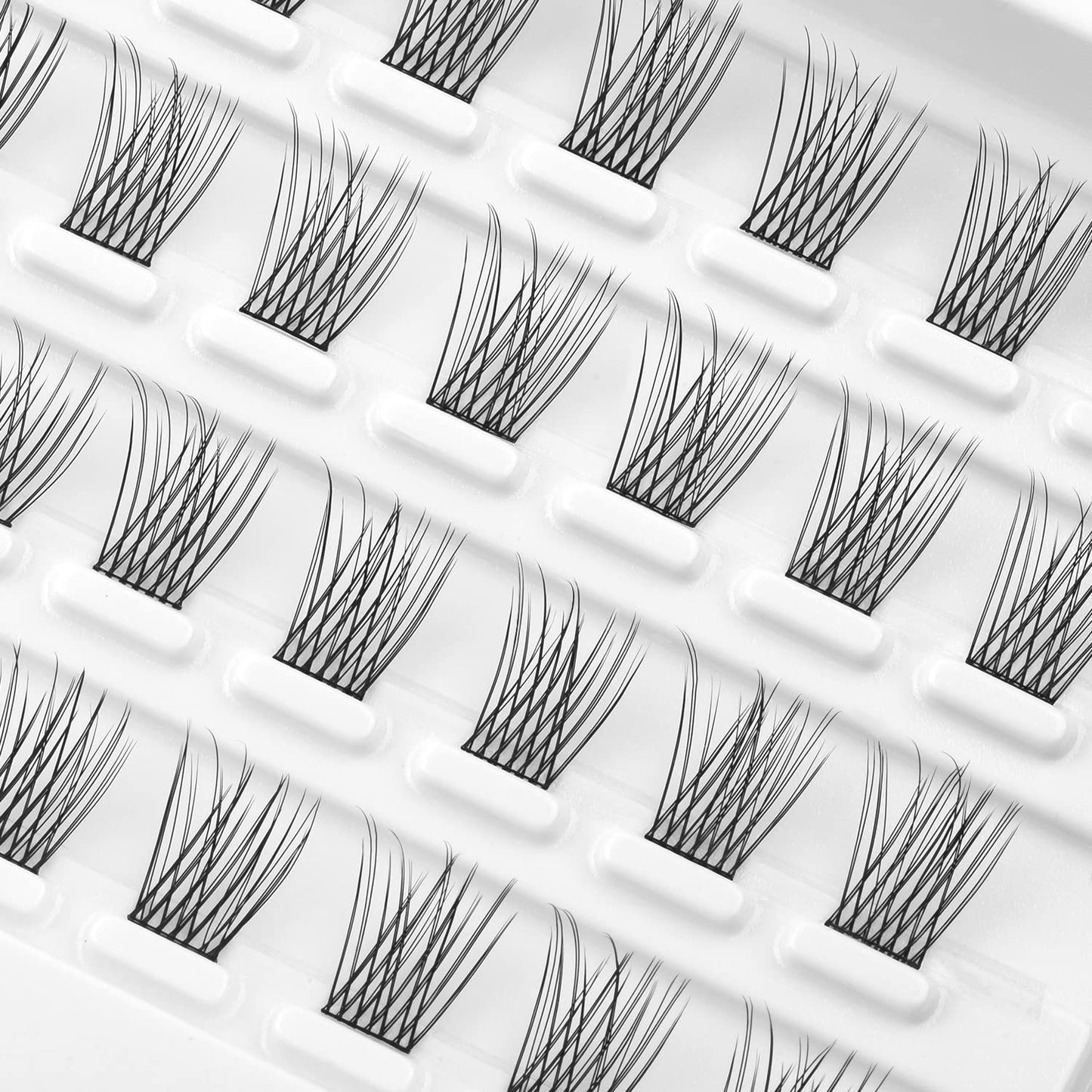 Lash Clusters, DIY Eyelash Extension, Reusable Individual Lashes, Natural Fluffy Wispy Individual Eyelash Clusters for Home Eyelash Extensions