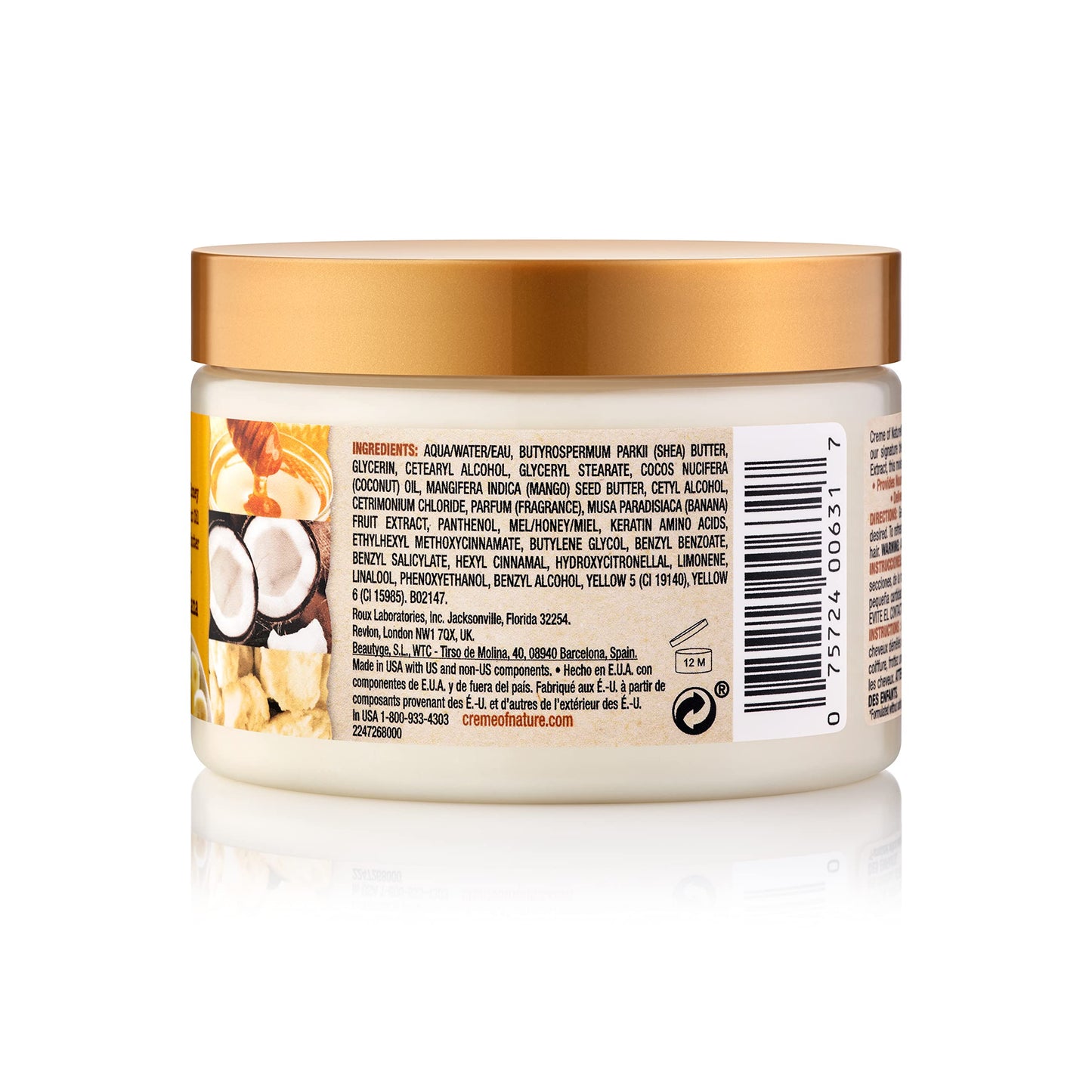 Creme of Nature, Curl Pudding, Pure Honey and Banana Collection, For Over Processed Damages Hair, 4.7 Fl Oz