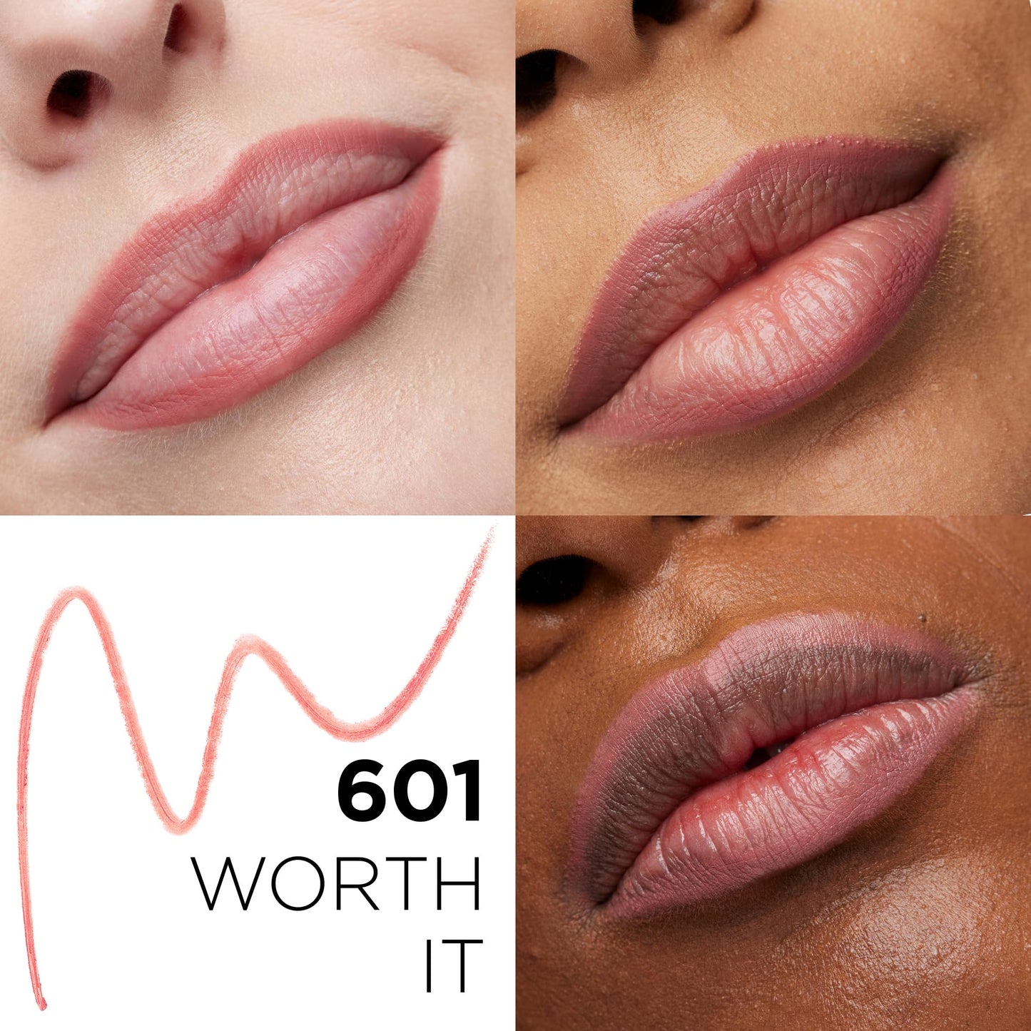 L'Oreal Paris Colour Riche Lip Liner Pencil, Creamy Lip Liner with Omega 3 and Vitamin E, 601 Worth It (Pinky Nude)