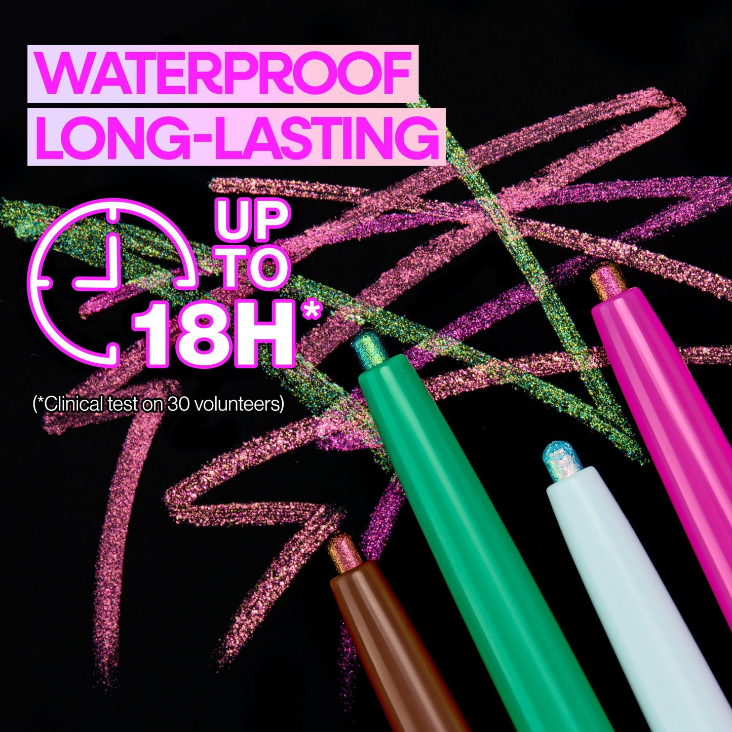 wet n wild Chameleon Chrome Eyeliner, Waterproof and Smudge-Proof, Multichrome Color Shift, Long-Lasting 18-Hour Wear, Cruelty-Free & Vegan - Electric