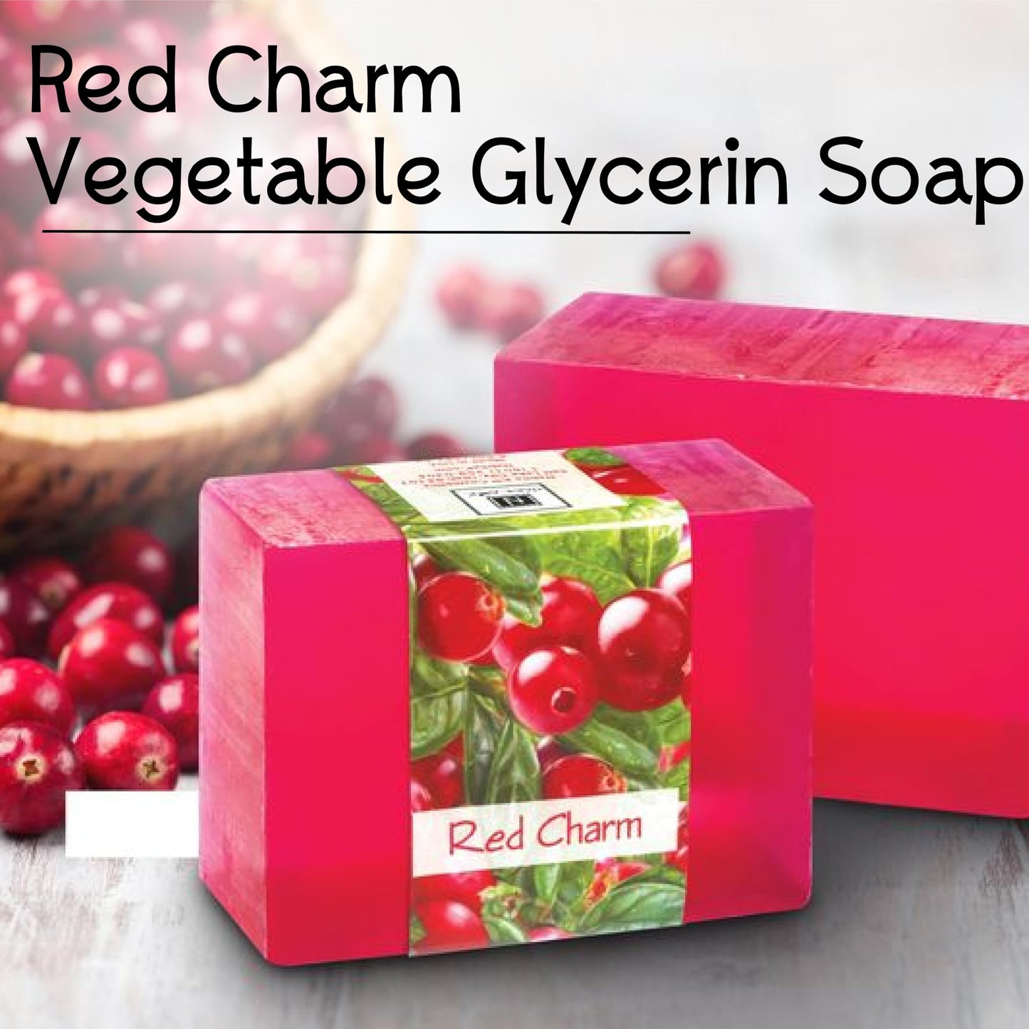 Nabila K Red Charm Glycerin Bar Soap | Cranberry Scent | Natural, Vegan, Hypoallergenic | 100% Vegetable Glycerin, Sulfate-Free, Paraben-Free | 4.5 oz Beauty & Personal Care Nabila K