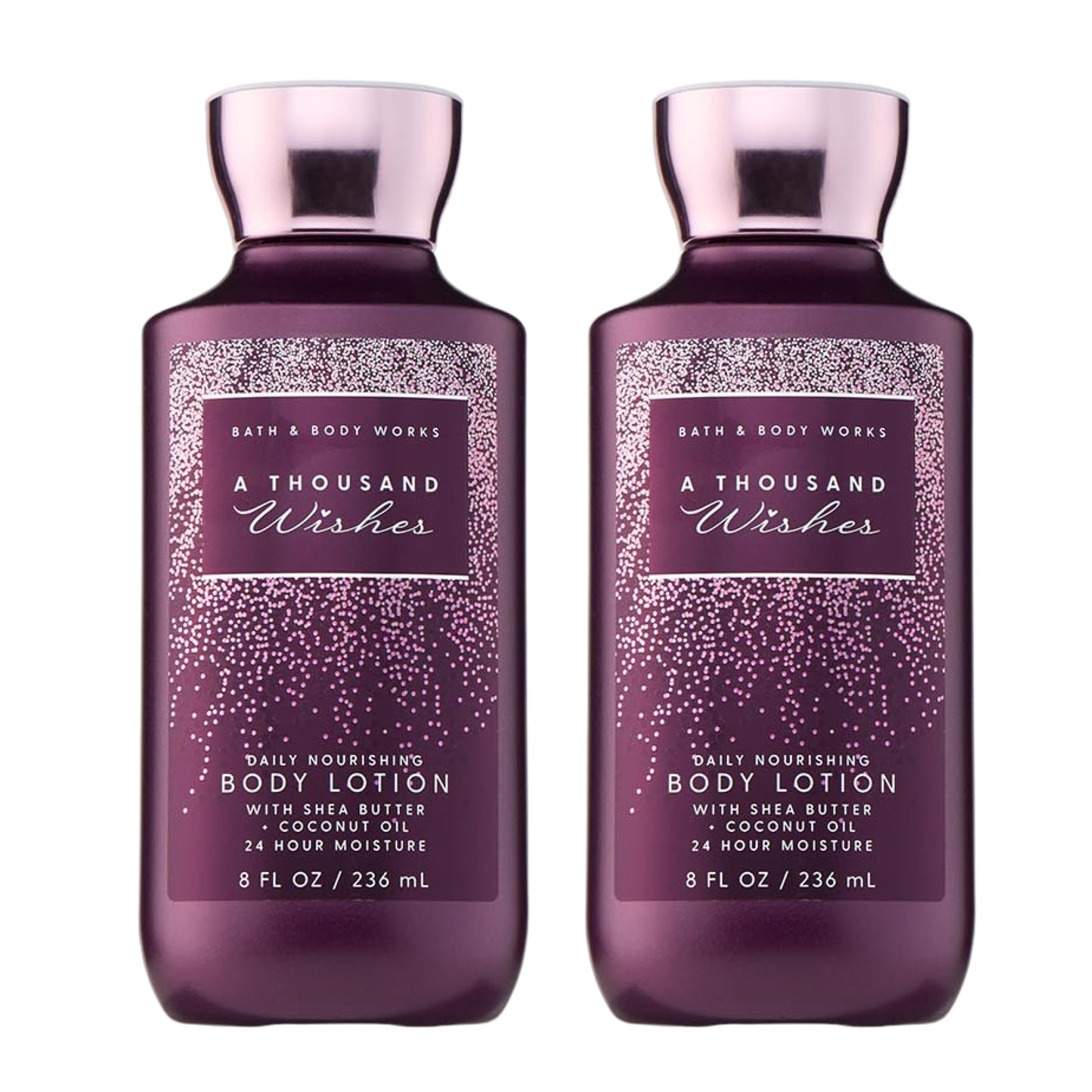 Bath & Body Works A Thousand Wishes Body Lotion, Lightweight Daily Moisturizer with Shea Butter & Coconut Oil, Sparkling Prosecco & Peony Scent, 8 fl
