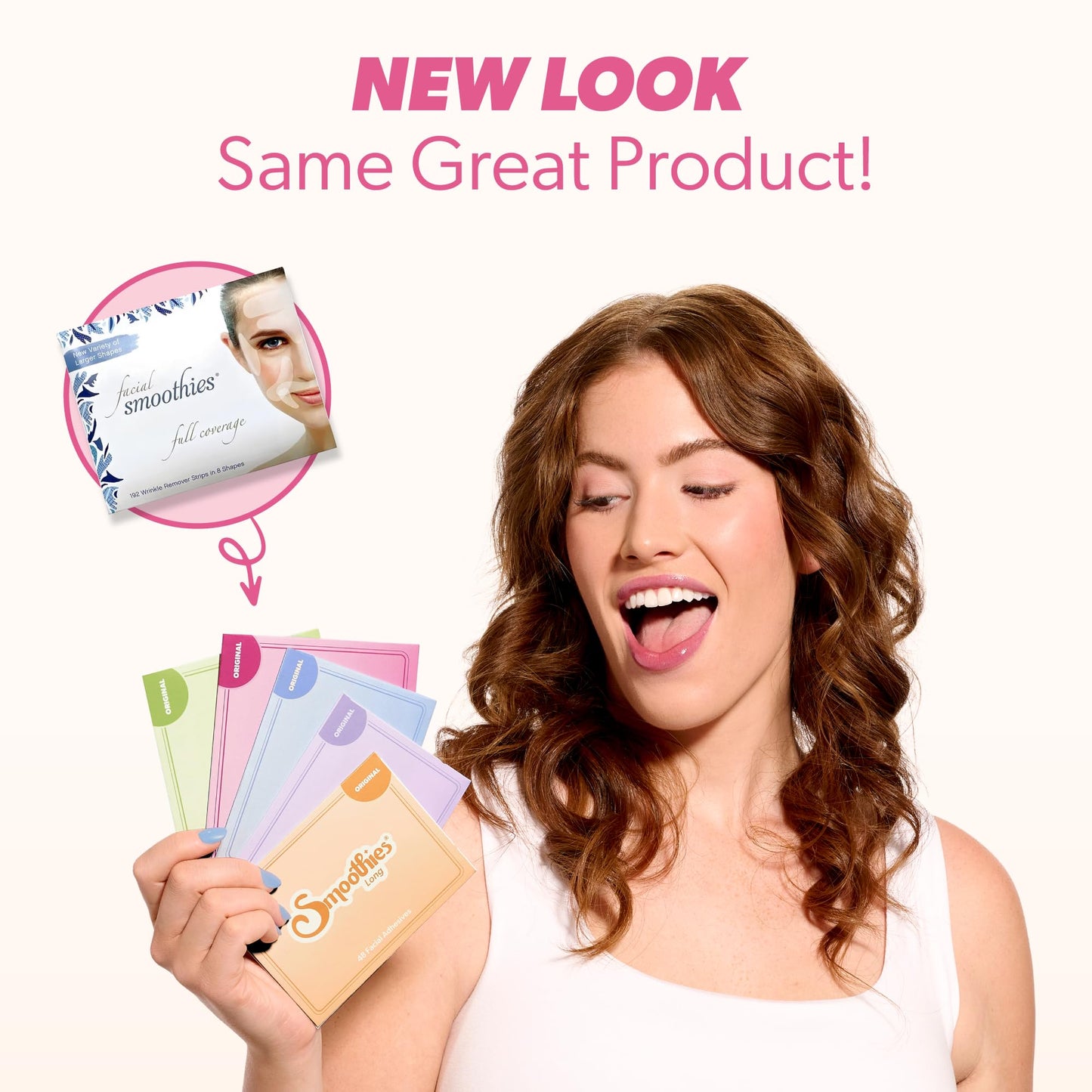 Smoothies Wide Wrinkle Patches for Face Overnight - Facial Patches for Elevens, Crows Feet and more, 144 Facial Adhesives per Box - Face Tape, Made in Beauty and Personal Care Smoothies