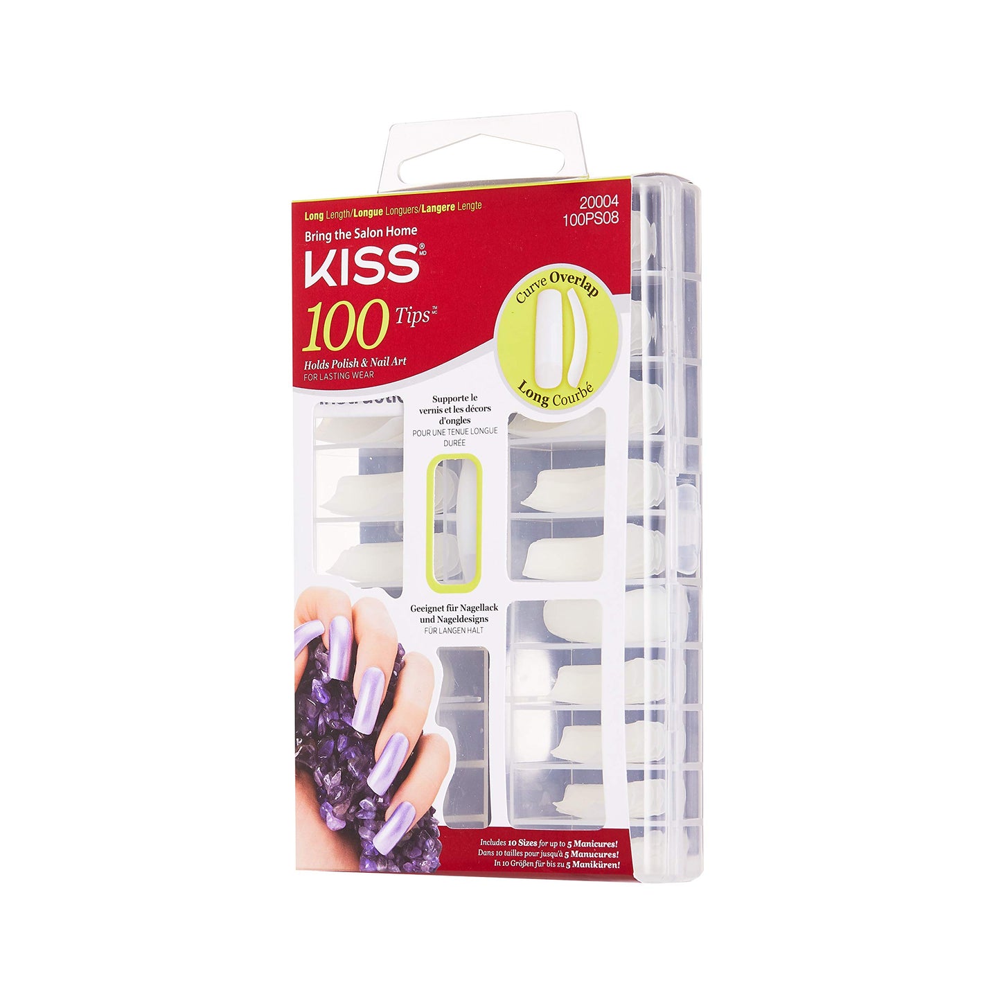 Kiss 100 Tips Curve Overlap Long Length (Pack of 2) Beauty & Personal Care KISS