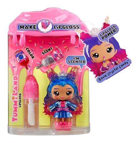 Yummiland Lip Gloss Doll - Roxie Crystal Candy, with DIY Lip Gloss Kit, Ages 4+