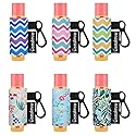 6 Pack Compact Clip-On Lipstick Holder Premium Release Clip Neoprene Sleeve Lip Balm with Clip Fits Most Standard Lip Balm, Large