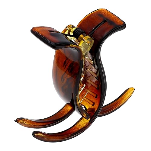 Camila Paris NV06 French Hair Clip for Women, Brown 3 Teeth Ponytail Holder, Girls Hair Claw Clips Jaw Fashion Durable Styling Hair Accessories