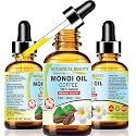 Botanical Beauty MONOI OIL COFFEE. Frangipani flowers in Coconut Oil with Coffee aroma. 100% Natural Pure for FACE, SKIN, BODY, HAIR, NAILS. Luxury