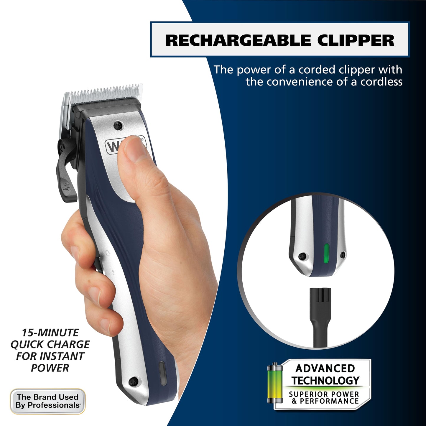 Wahl Lithium Ion Pro Rechargeable Cordless Hair Clippers for Men, Woman, & Children with Smart Charge Technology for Convenient at Home Haircutting Beauty and Personal Care Wahl