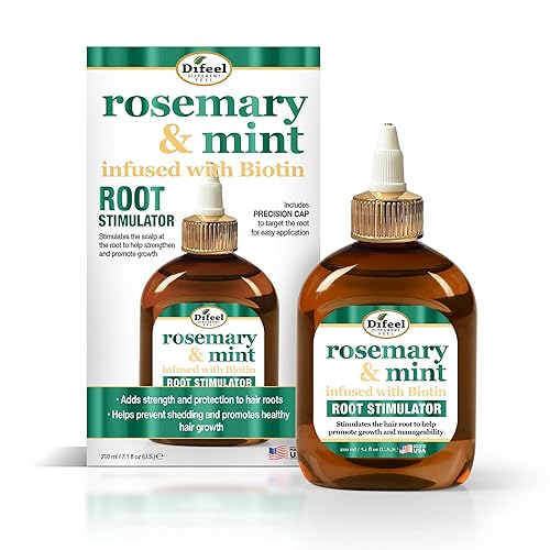 Difeel Rosemary and Mint Infused with Biotin - Root Stimulator 7.1 oz. - Hair Growth Scalp Treatment, Helps Strengthen & Prevent Shedding