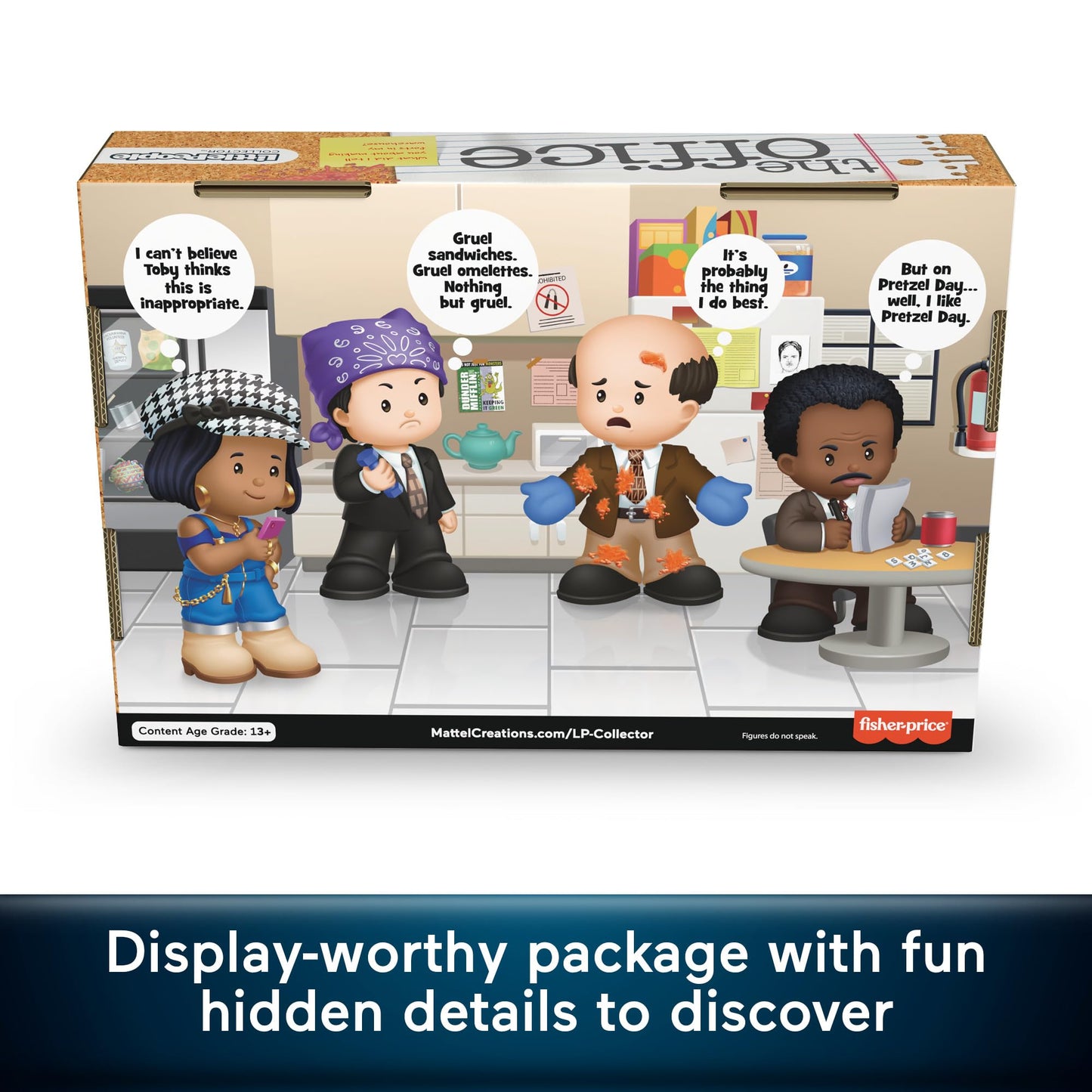 Little People Collector The Office Best Moments from US TV Show Special Edition Set for Adults & Fans in Display Box, 4 Figures