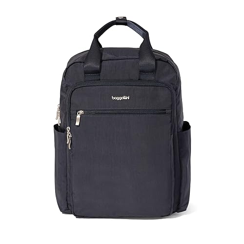 Baggallini Commuter Laptop Backpack - Lightweight 15x11 Travel Backpack w/RFID & Luggage Sleeve