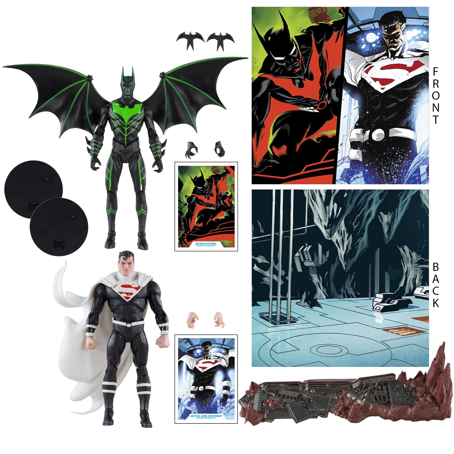 McFarlane Toys - DC Multiverse Batman Beyond vs. Justice Lord Superman 7in Action Figure 2pk