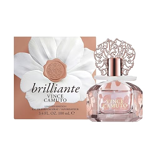 Vince Camuto Brilliante Eau de Parfum Perfume for Women, Sparkling White Floriental Fragrance, Notes of Gardenia Petals, Jasmine Sambac & Cashmere