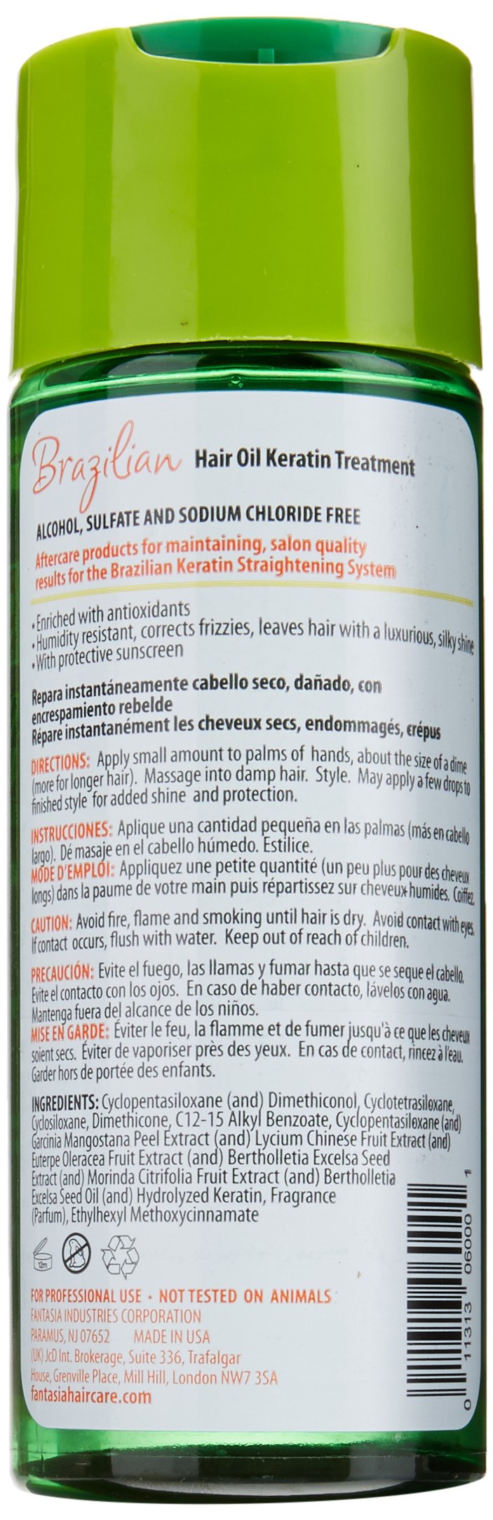 Fantasia Brazilian Hair Oil Serum, 6 Ounce