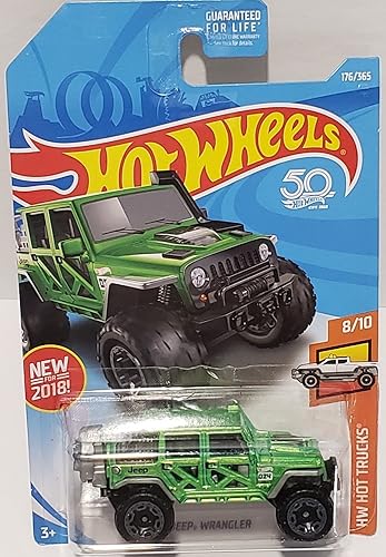 Hot Wheels 2018 50th Anniversary HW Hot Trucks '17 Jeep Wrangler 176/365, Green