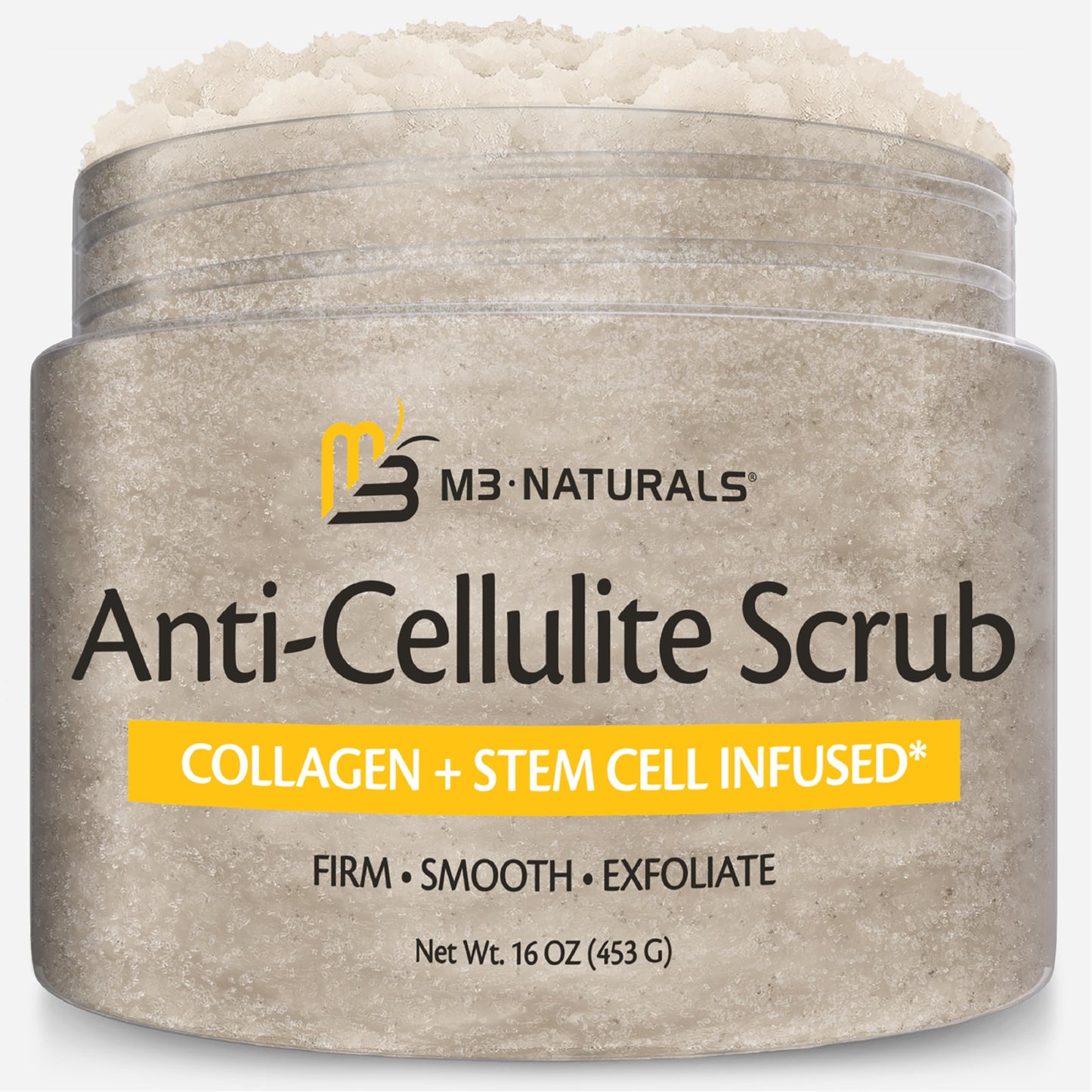 Anti-Cellulite Body Scrub for Skin Tightening, Firming, Moisturizing & Smoothing, Exfoliating Formula for Legs, Glutes, Hands & Feet with Stem Cells Beauty and Personal Care M3 Naturals Default Title