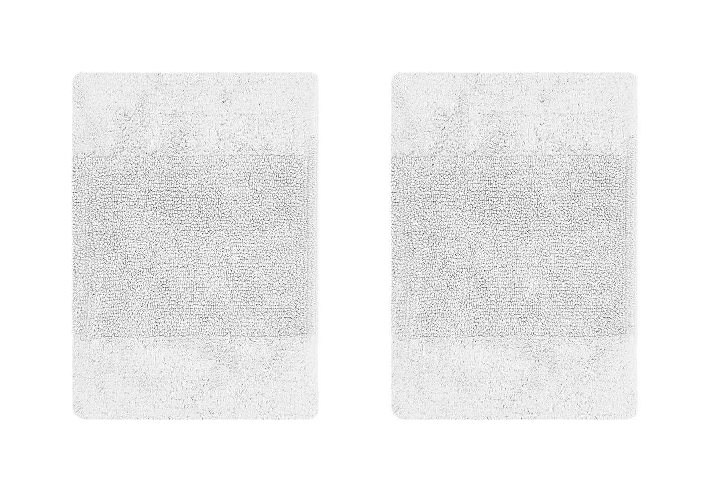 Better Trends 2 Piece Bathroom Rug Set 100% Cotton Non-Slip Washable Bath Mat, Soft & Absorbent Bath Rugs for Bath Room, Shower, Bathtub & Spa Floors…