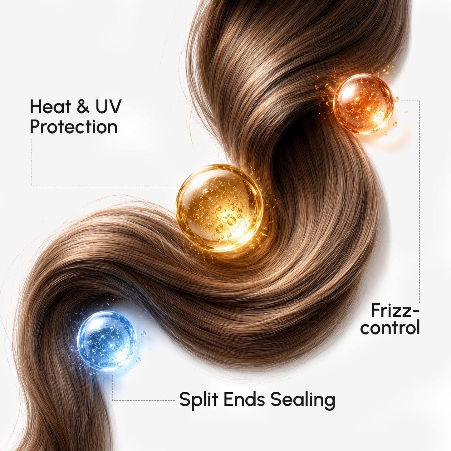 MAREE Hair Serum for Frizzy Dry Hair - Styling Capsules with Keratin, Argan Oil, Vitamins A E B5 - UV & Heat Protectant Frizz Control Serum for Women Beauty and Personal Care MAREE