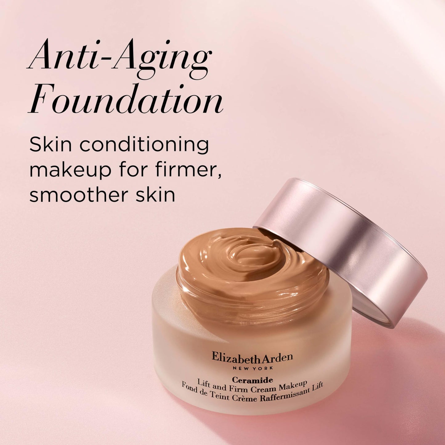 Elizabeth Arden Ceramide Lift and Firm Cream Foundation Makeup - Shade 340W - 1 oz Jar