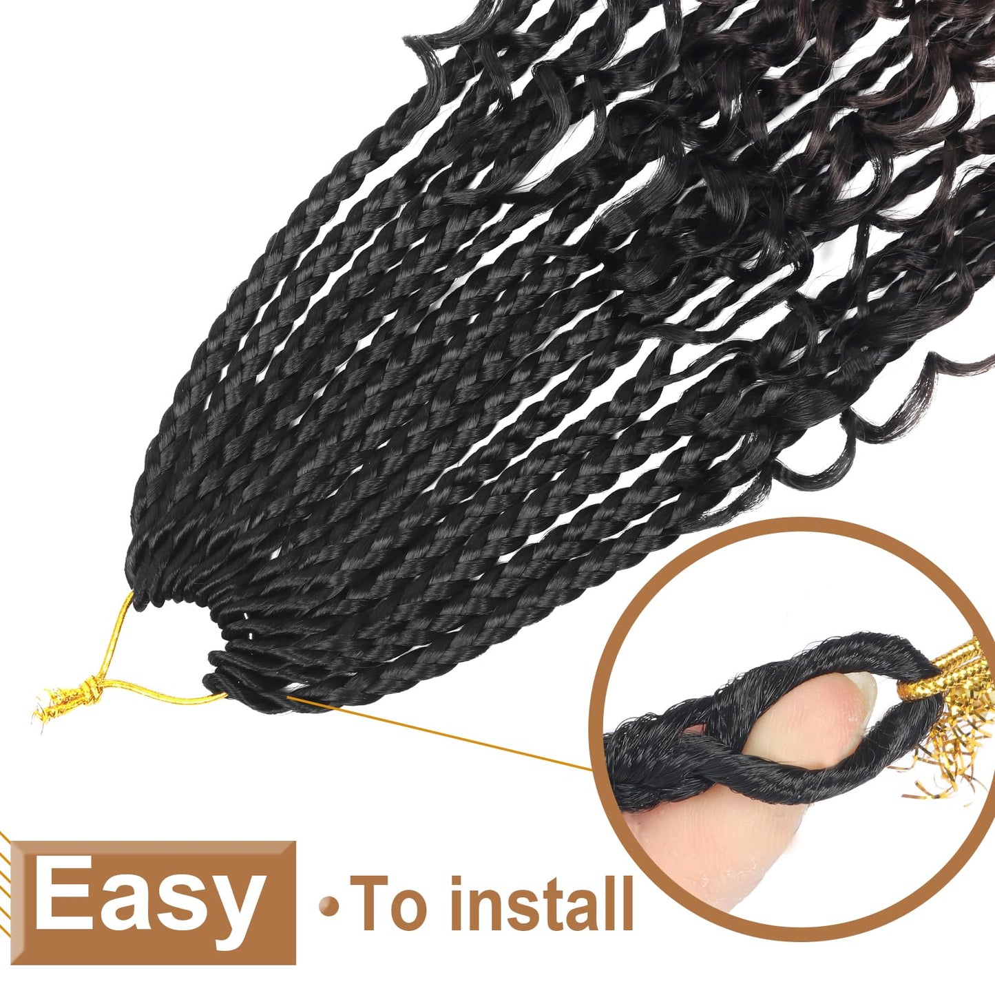 Goddess Box Braids Crochet Hair With Curly Ends 16 Inch Bohomian Box Braids Crochet Braids 8 Packs 3X Crochet Braids Synthetic Braiding Hair Extension Beauty and Personal Care Diha