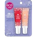 eos Holiday 24H Moisture Super Balm Gift Set, Pink Champagne & Candy Cane Swirl, Limited Edition, Stocking Stuffers, Holiday Lip Mask, 0.35 fl oz