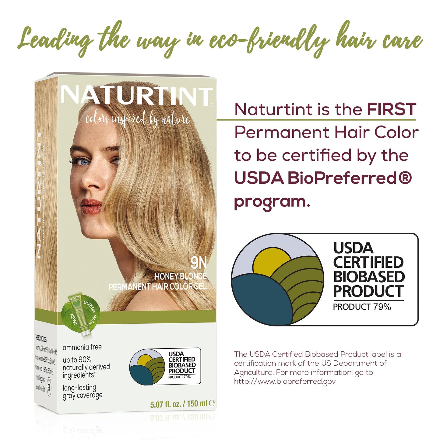 Naturtint 9N Honey Blonde Permanent Hair Color (Pack of 1), Ammonia Free, Vegan, Cruelty Free, up to 100% Gray Coverage, Long Lasting Results
