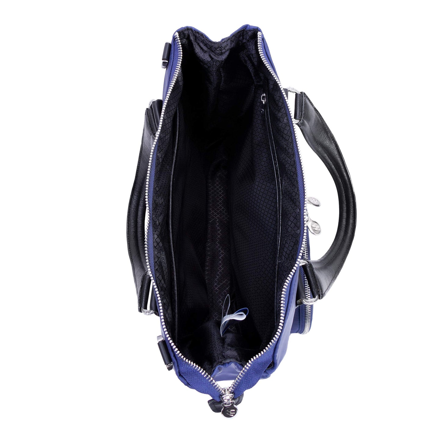 McKleinUSA N Series, Sofia, Nano Tech-Light Nylon with Leather Trim, 3-in-1 Nylon Ladies' Convertible Backpack Tote, Navy (18547), One Size