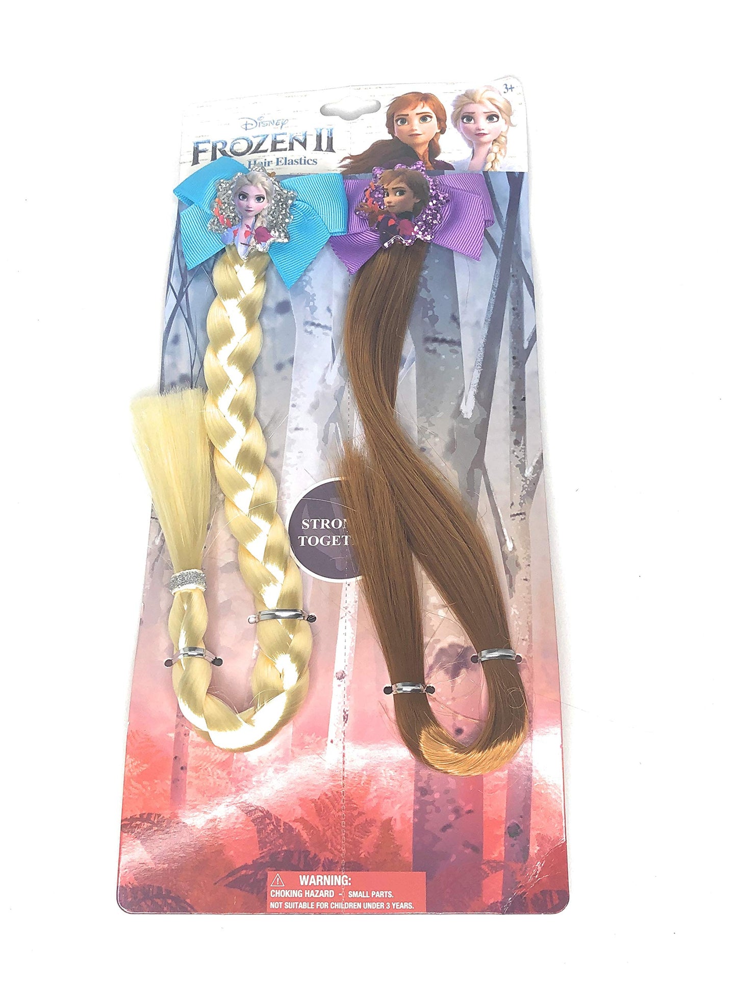 Disney Frozen II Girls Elsa & Anna Faux Hair Clip Set (2-Pack)