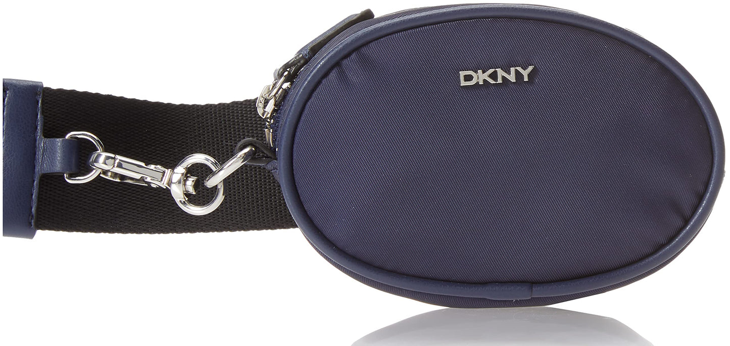 DKNY Sporty Crossbody Caelynn Pouchette Handbags, Black/Silver