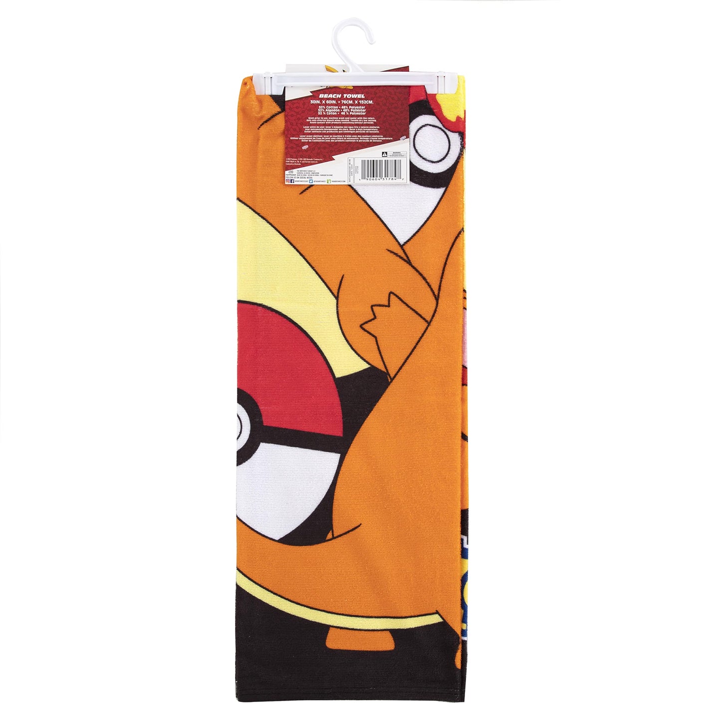 Northwest Pokemon Beach Towel, 30" x 60", Hot Char