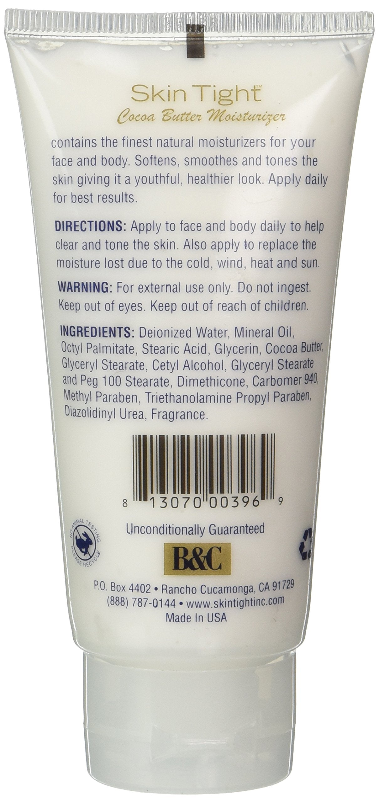 B & C Skin Tight Cocoa Butter Moisturizer