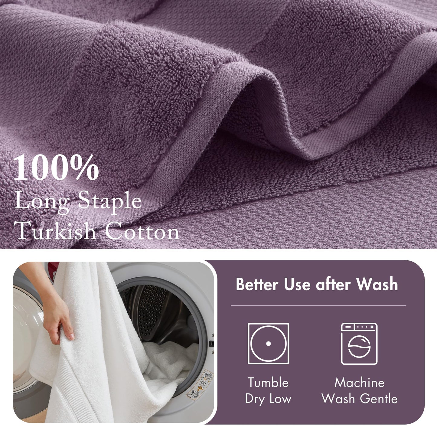 Madison Park Turkish 100% Cotton Towel Set, 600Gsm Luxury Premium Weight, Soft Absorbent Hotel Bathroom Shower Hand Face Washcloths, Assorted Sizes…