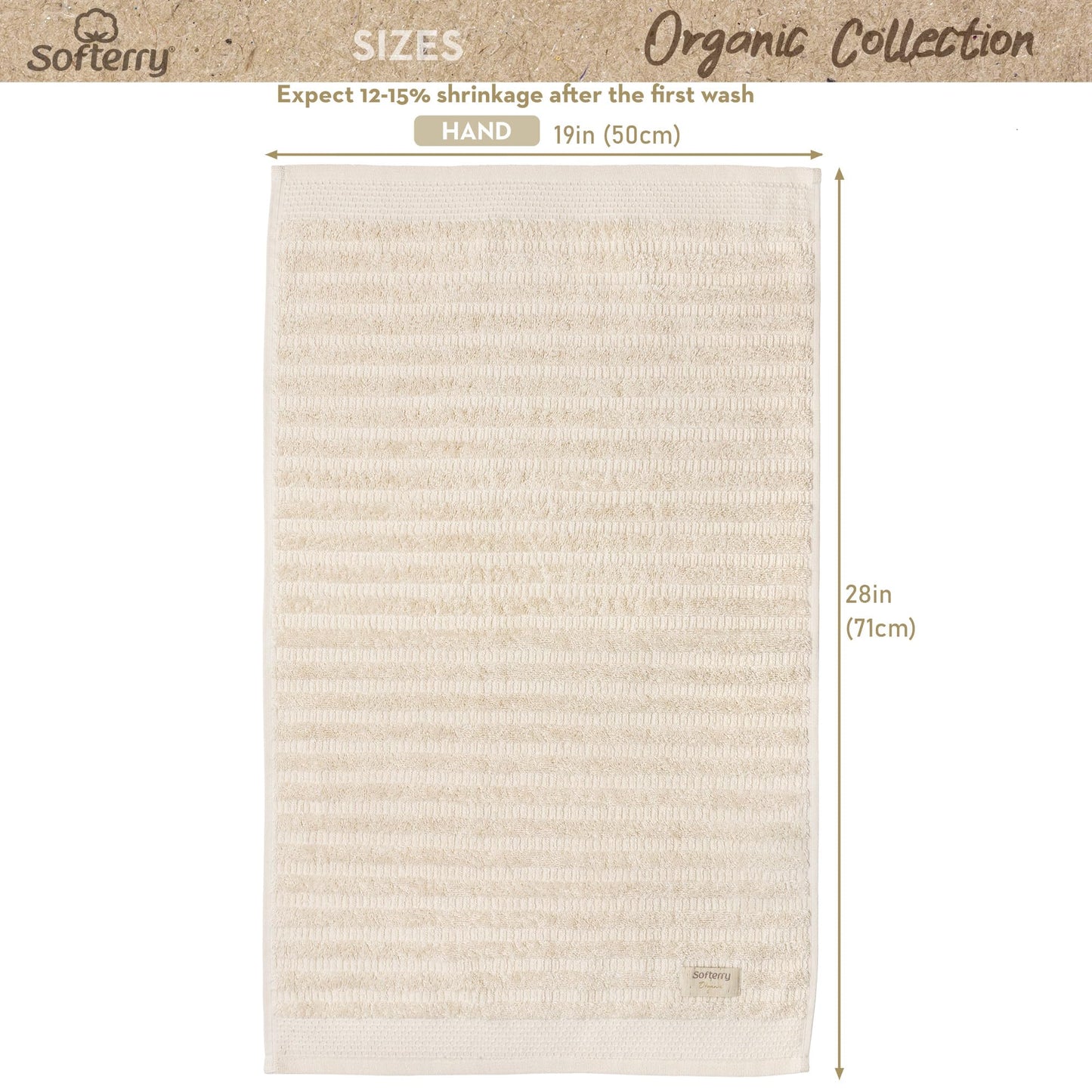 Softerry Pure Organic Cotton Bath Towel Set - 100% Soft Cotton - Extra Absorbent and Durable - 500 GSM Quick Dry - Luxury Hotel & Spa Quality - Fade…