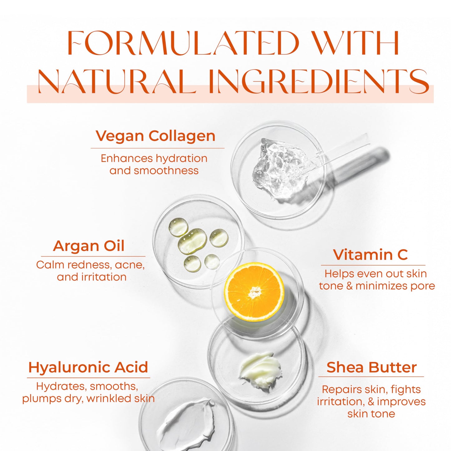 Skin 2.0 Vitamin C & Collagen Face Moisturizer - Dermatologist Tested, Anti-Aging, Skin Tightening - Brightening, Clean Beauty, Cruelty-Free, Korean