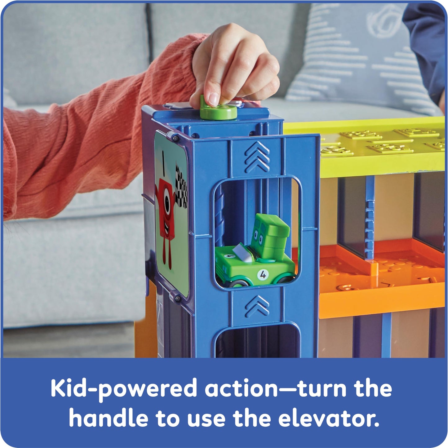 hand2mind Counting Car Garage Playset – Race Car Track, Parking Garage, Preschool Math Learning Toys, Pretend Play Vehicle Set & Birthday Gift for Kids